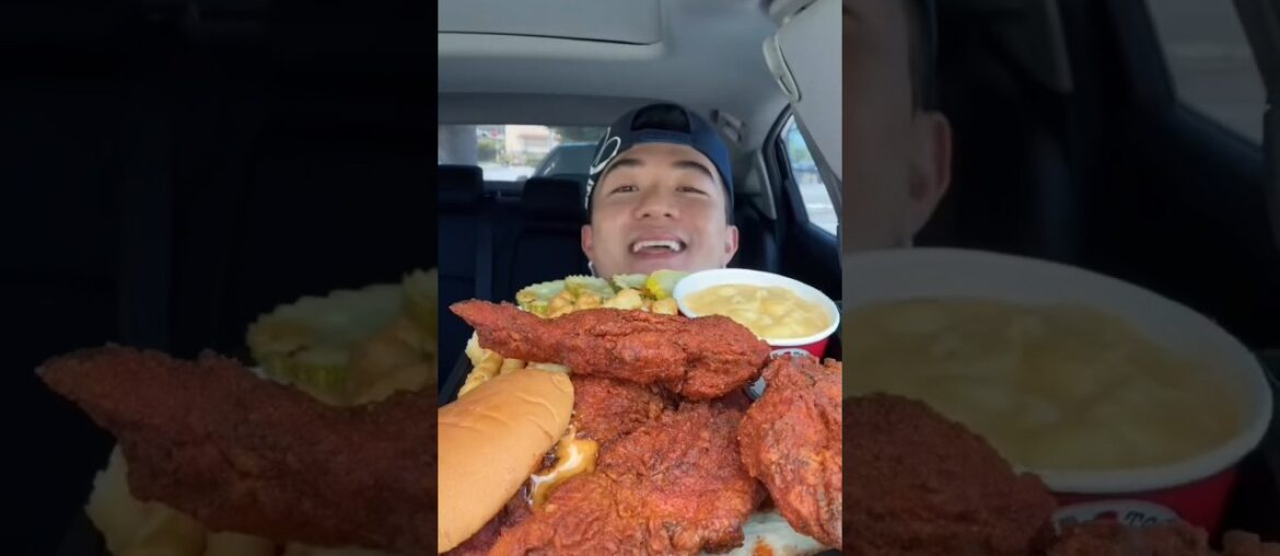 100th Time Eating Dave’s Hot Chicken 🔥 Still Worth It? #daveshotchickenuk #asmr #mukbang #shorts