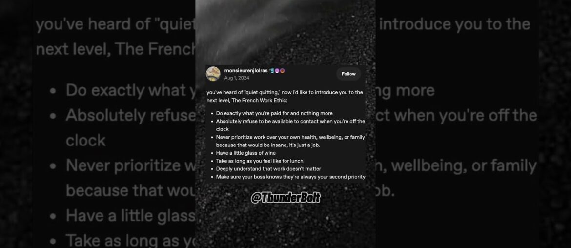 The French really have it figured out!