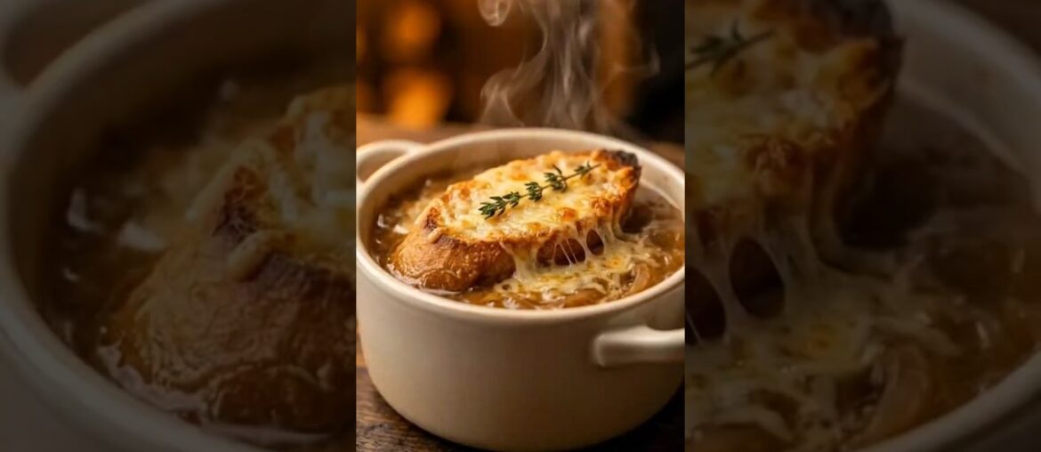 French Onion Soup 🧅 #soup #french #comfortfood #shorts