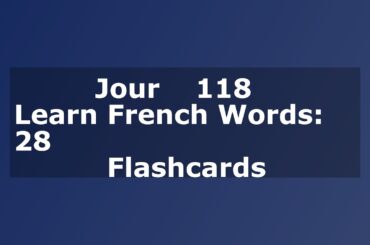 Learn French Words: 28 Flashcards