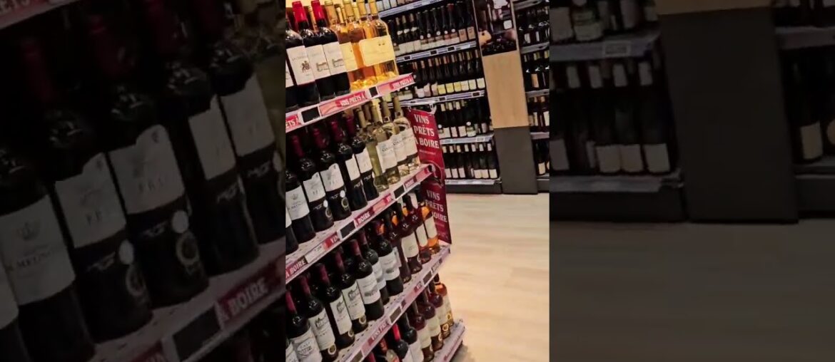 WINE , WINE , HEAVEN  in french' supermarket.