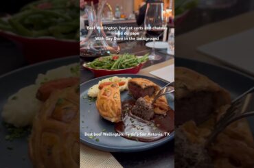 Beef Wellington  and French wine #sanantonio #food #texas #foodie #wine
