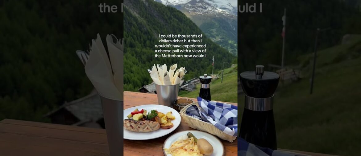 If you want to experience this too check out the gourmet trail in Zermatt, Switzerland 🍴🧀🥾 #hike