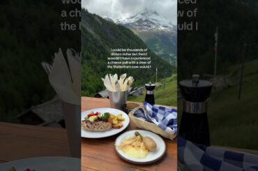 If you want to experience this too check out the gourmet trail in Zermatt, Switzerland 🍴🧀🥾 #hike