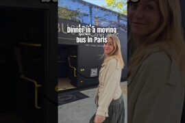 Bustronome - a six course dinner in a moving bus in Paris! Unique Paris experience
