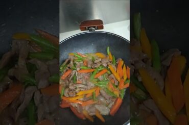 STIR FRY PORK FILLET WITH CARROT AND FRENCH BEANS #trending #food #shortsfeed #shortsfeed  #viral
