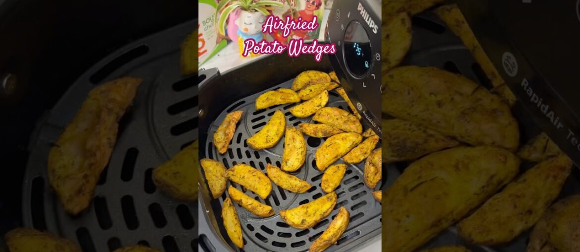 🍟Crispy Air Fryer Potato Wedges | French Fries Style Potato Recipe #airfryerrecipes#frenchfries