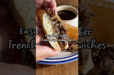 French Dip Sandwiches 🤤 #slowcookerrecipe #easymeals #recipevideo