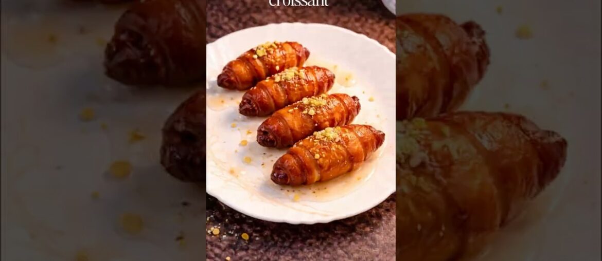 Gulab Jamun Stuffed Croissant | Quick Recipe | Desi Meets French  #food #recipe #viralshorts #fusion