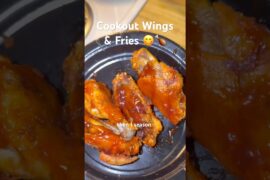 Cookout Wings & Fries For Dinner 🍗🍟✨
