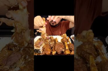 ASMR EATING SPICY MUTTON CURRY #mukbang #asmreating #youtubeshorts #food #eatingsounds #ytshorts