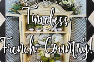 FRENCH COUNTRY CORNER CABINET STYLING 2026 #decoratewithme #rooster #timeless #farmhouse