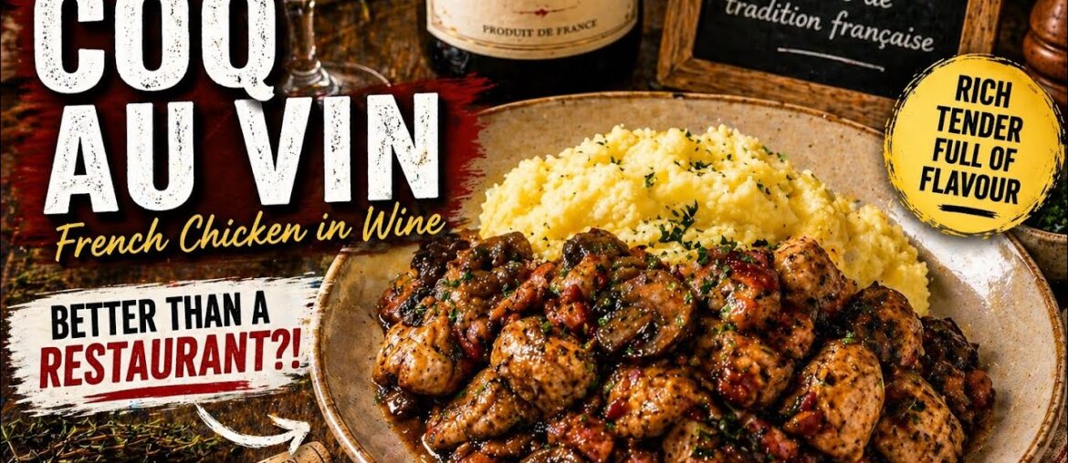 Coq au Vin Recipe (Easy French Chicken in Wine)