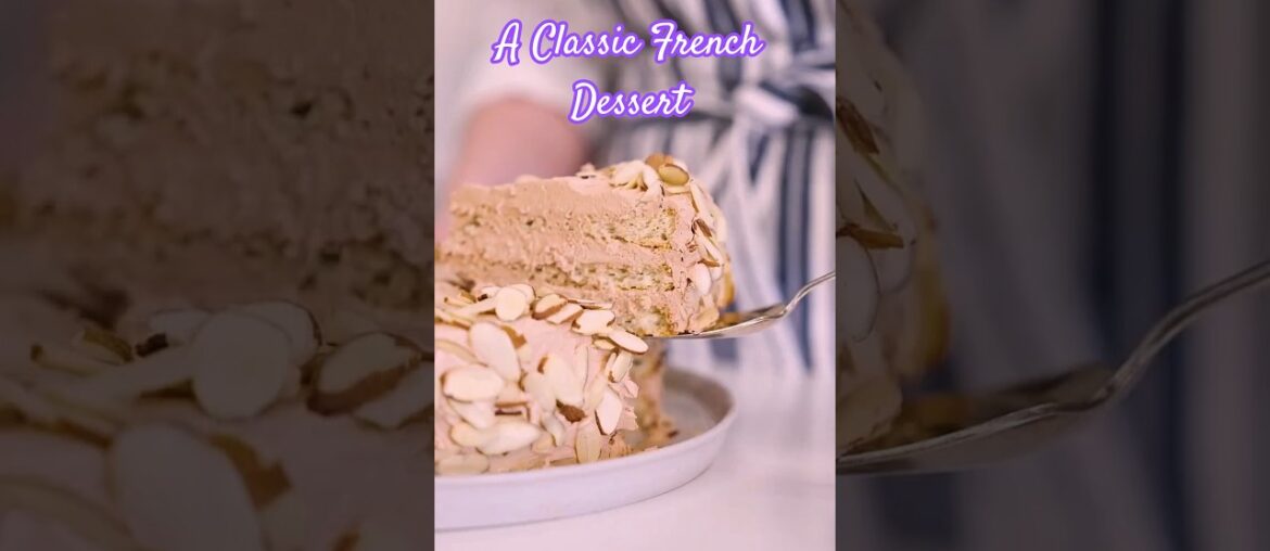 Crispy Chewy French Dacquoise – Enak Banget Ini! 🍰 #shorts #dessert #baking #recipe #cakedecorating