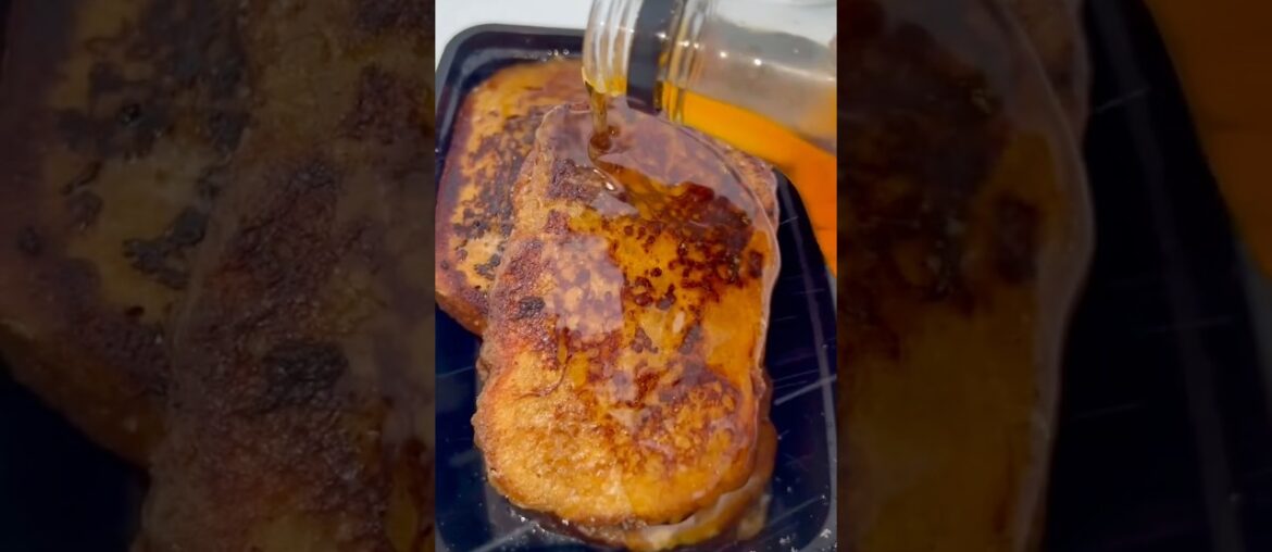 Gourmet Brioche Bread French Toast!🍞🍯🍁💯🔥❤️‍🔥 #frenchtoast #brioche #dessert #shorts