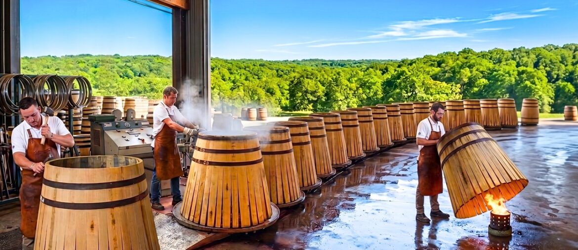 How $1,500 French Oak Barrels Are Made From 200 Year Old Wood