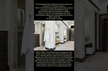 Stunning Spectacular Masterpiece Mansion Estate w front waterfall, Backyard retreat, sports court!