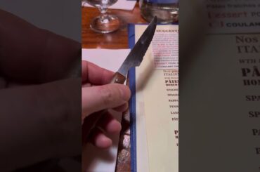 A steak knife in a French restaurant #france