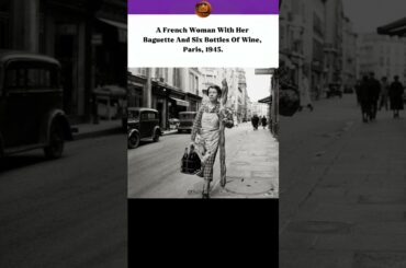 The Most INSANE French Baguette You’ve Ever Seen?! Paris 1945! 🥖🍷 #Shorts #french #classic #usa