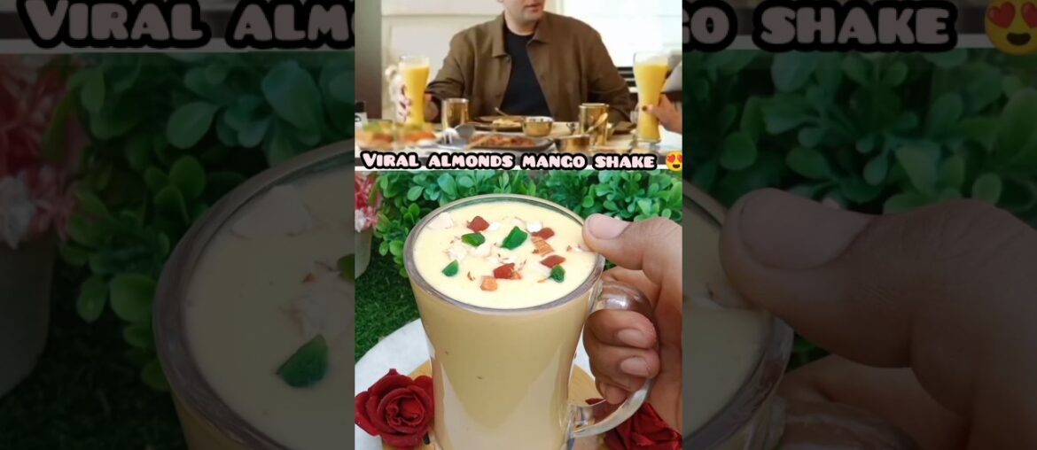 Raghav Chadha healthy almond mango shake recipe #shorts #viral #trending #raghavchadha #mangoshake