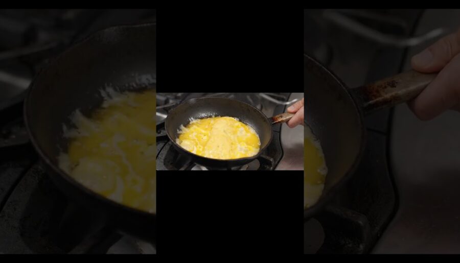 The Perfect 60-Second French Omelet 🍳✨ (Pure ASMR) #cooking #tasteframe #food