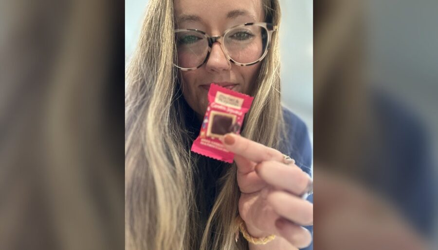 Michel et Augustin Chocolate Cookie Squares, Valentine’s Chocolate Gift Box, Dark Chocolate & Sea Sa