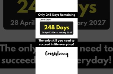 Only 248 Days Remaining | 28 April 2026 - 1 January 2027