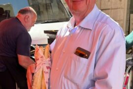 A French day. baguettes & chicken.  Then a bar for a drink.  We ate baguettes and drank french wine.