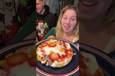 Trix cheesecake stuffed protein French toast or trix cheesecake waffles?!