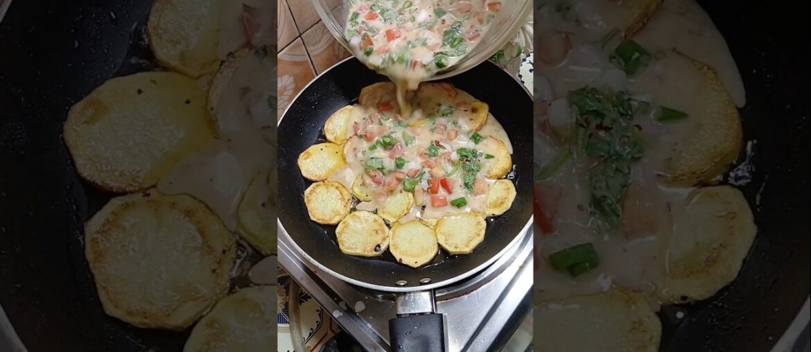 Crispy Fried Potato French Omelette Recipe | Easy Egg & Aloo Breakfast Delight
