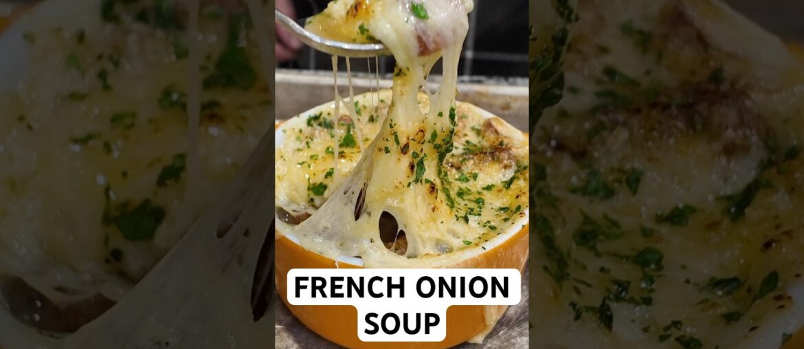 French Onion Soup (recipe in description) ￼#goodeats #goodsoup #frenchonionsoup #cookingfun #recipe