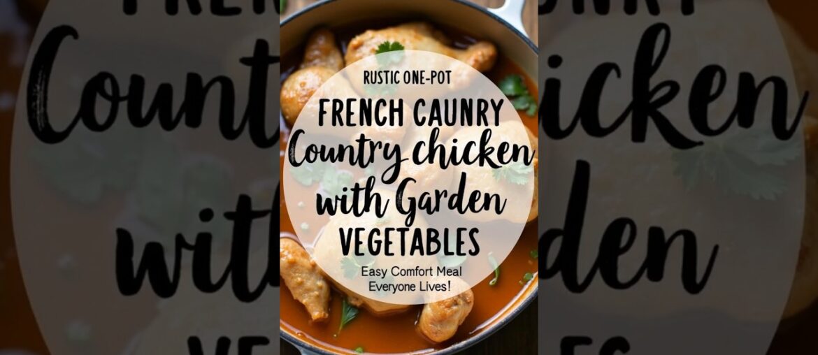 Rustic One-Pot French Country Chicken with Garden Vegetables!#HM channel # shorts feed # chicken #