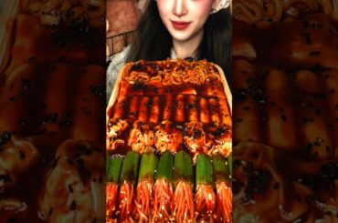 Spicy Gourmet Platter 💥😎 #food #asmr #mukbang #spicy #mushroom #shorts #gourmet #yt