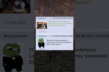 peak French dining experience: tenderloins and Dijon mustard dreams #greentext #4chan