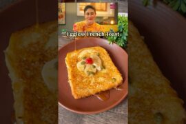 Eggless Banana French Toast loved by Shilpa Shetty #frenchtoast #shilpashetty #bananatoast #ytshorts