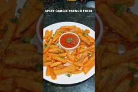 Spicy garlic French fries #shorts #snacks # #recipe #frenchfries #potato #trending #viral #subscribe