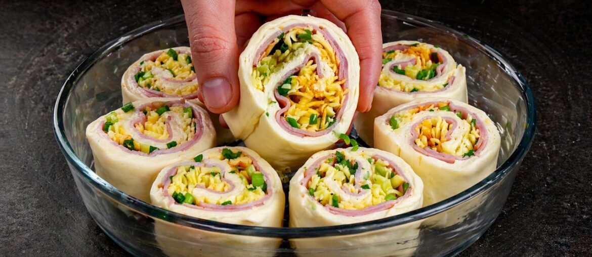 Puff pastry and cheese rolls in 15 minutes, using the simplified French technique