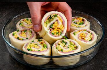 Puff pastry and cheese rolls in 15 minutes, using the simplified French technique