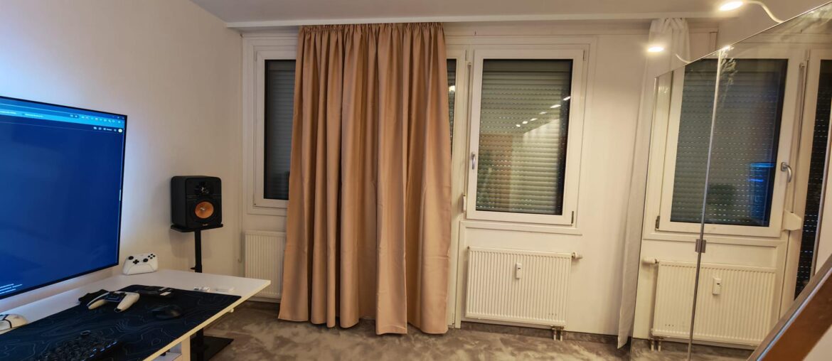 Currently adding Blackout curtains in the room, does this color work, or should I go for more light beige?