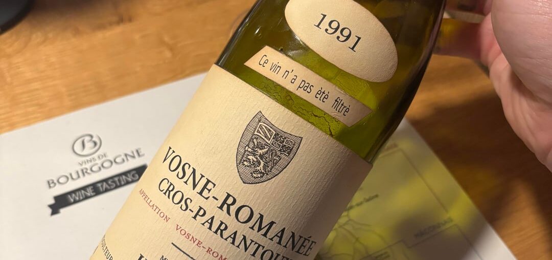 Burgs Tasting ft. Henri Jayer Cros Parantoux 1991