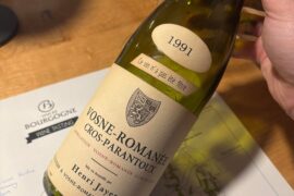 Burgs Tasting ft. Henri Jayer Cros Parantoux 1991