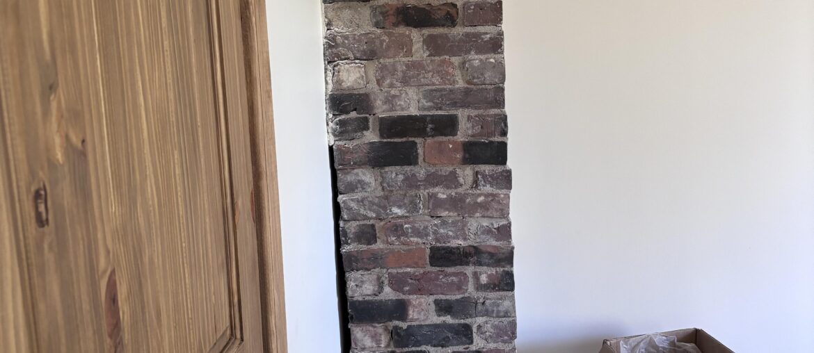 How to style this crooked brick chimney