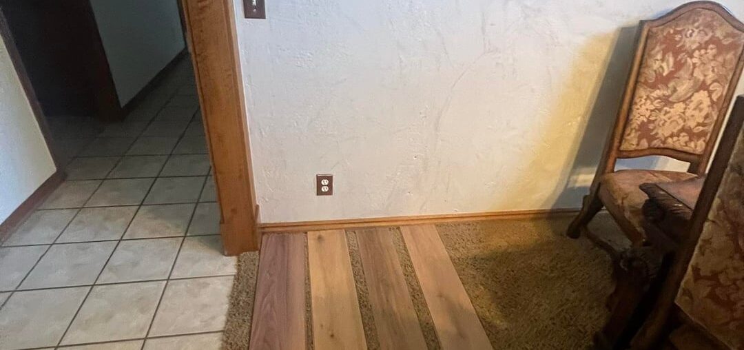 Which flooring would make this space look the best
