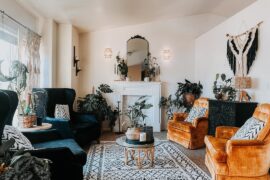 Vintage velvet, macramé, and enough plants to forget the outside world exists