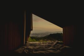 Cozy cottage with a futon bed and a view of Fukuoka in Aburayama, Japan [2000x1336]