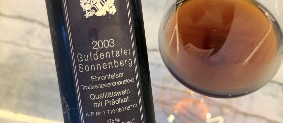 2003 August Anheuser Guldentaler Sonnenberg Ehrenfelser TBA