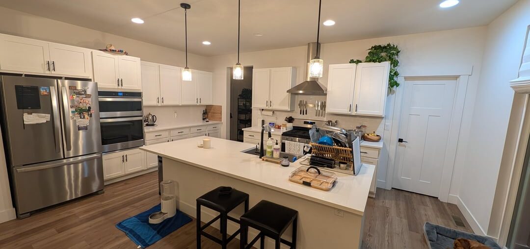 How do I style this very black and white kitchen?