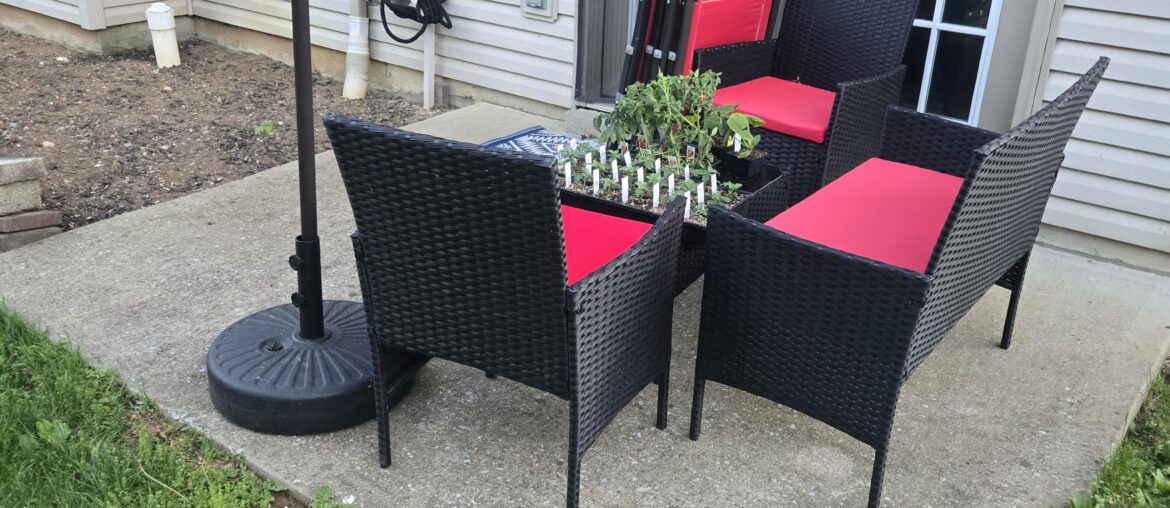 How would you decorate this small patio area?