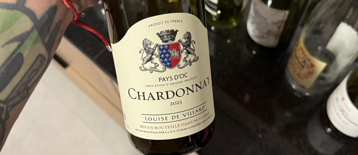 Louise de Villard Chardonnay 2023, Pays d’Oc — honest Mediterranean Chard at entry price