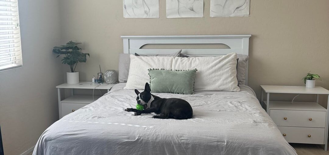 Bedroom before and after. 🥹